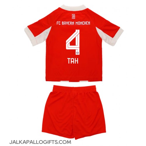 Bayern Munich Jonathan Tah #4 Koti Peliasu Lasten 2025-26 Lyhythihainen (+ Lyhyet housut)